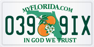 FL license plate 0399IX