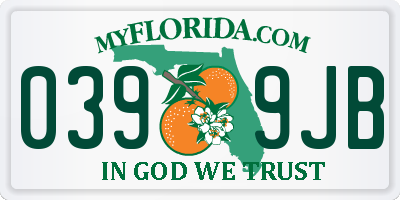 FL license plate 0399JB
