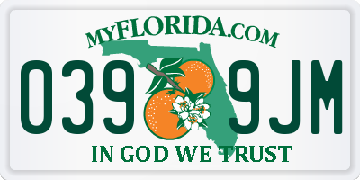 FL license plate 0399JM