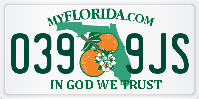 FL license plate 0399JS