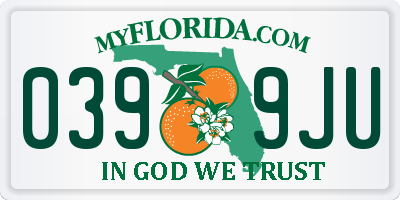 FL license plate 0399JU