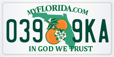 FL license plate 0399KA