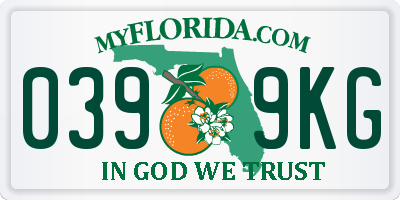 FL license plate 0399KG