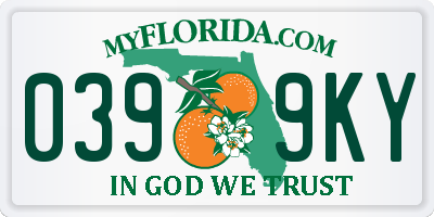 FL license plate 0399KY