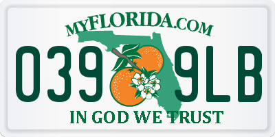 FL license plate 0399LB