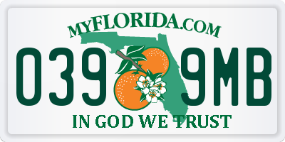 FL license plate 0399MB
