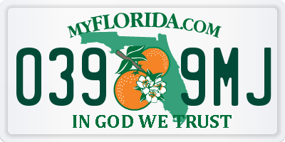 FL license plate 0399MJ