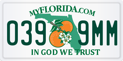 FL license plate 0399MM