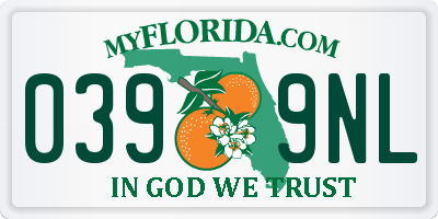 FL license plate 0399NL