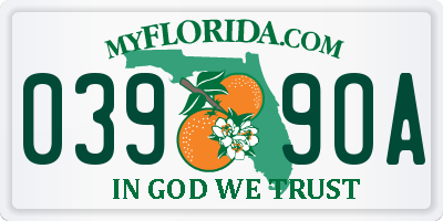 FL license plate 0399OA