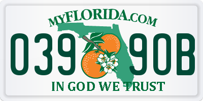 FL license plate 0399OB