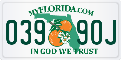 FL license plate 0399OJ
