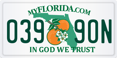 FL license plate 0399ON