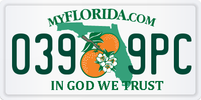 FL license plate 0399PC