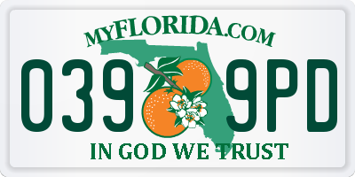 FL license plate 0399PD