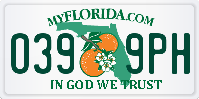 FL license plate 0399PH