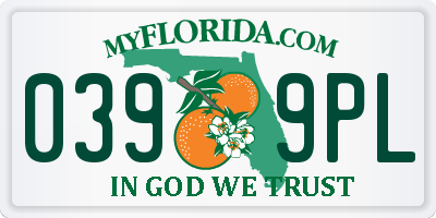 FL license plate 0399PL
