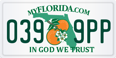 FL license plate 0399PP