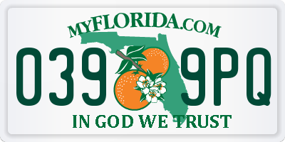 FL license plate 0399PQ