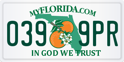 FL license plate 0399PR