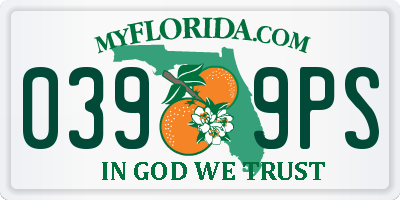 FL license plate 0399PS