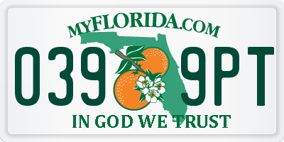 FL license plate 0399PT