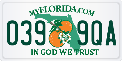 FL license plate 0399QA