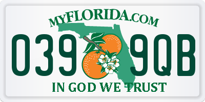 FL license plate 0399QB