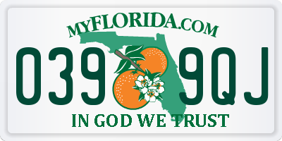 FL license plate 0399QJ