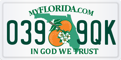 FL license plate 0399QK