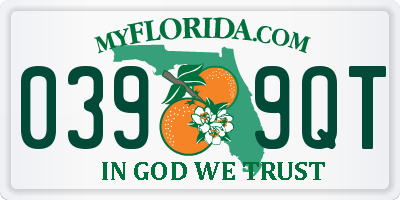 FL license plate 0399QT