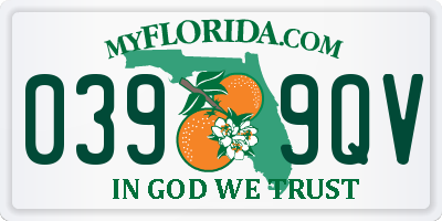 FL license plate 0399QV