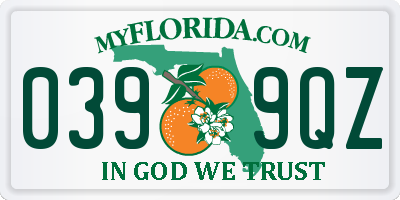 FL license plate 0399QZ