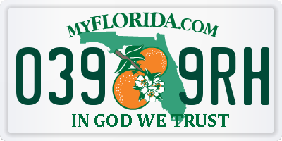 FL license plate 0399RH