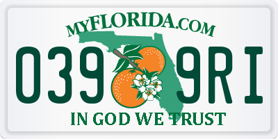 FL license plate 0399RI
