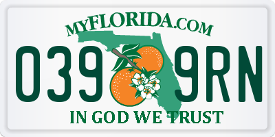 FL license plate 0399RN