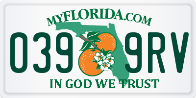 FL license plate 0399RV