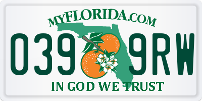 FL license plate 0399RW