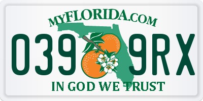 FL license plate 0399RX