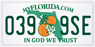 FL license plate 0399SE