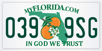FL license plate 0399SG