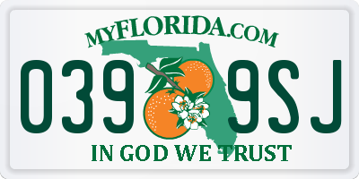 FL license plate 0399SJ