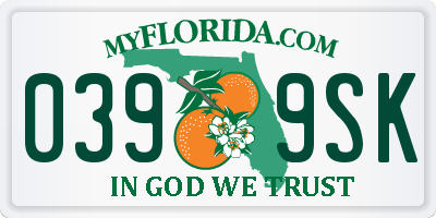 FL license plate 0399SK