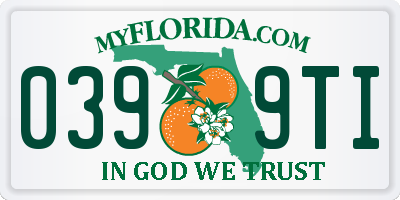 FL license plate 0399TI