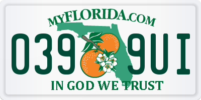 FL license plate 0399UI