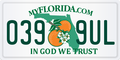 FL license plate 0399UL