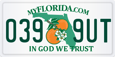 FL license plate 0399UT