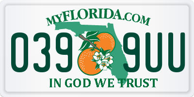 FL license plate 0399UU