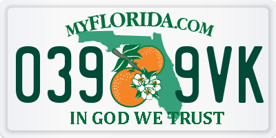 FL license plate 0399VK