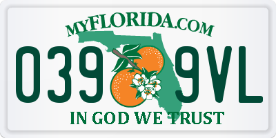 FL license plate 0399VL
